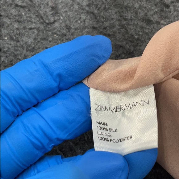 NWT Zimmerman Midi Length Silk Folded Pink Dress- Size 3 (US 8-10) - Picture 4 of 11